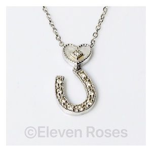 Charriol 18k Diamond Horseshoe Pendant Necklace